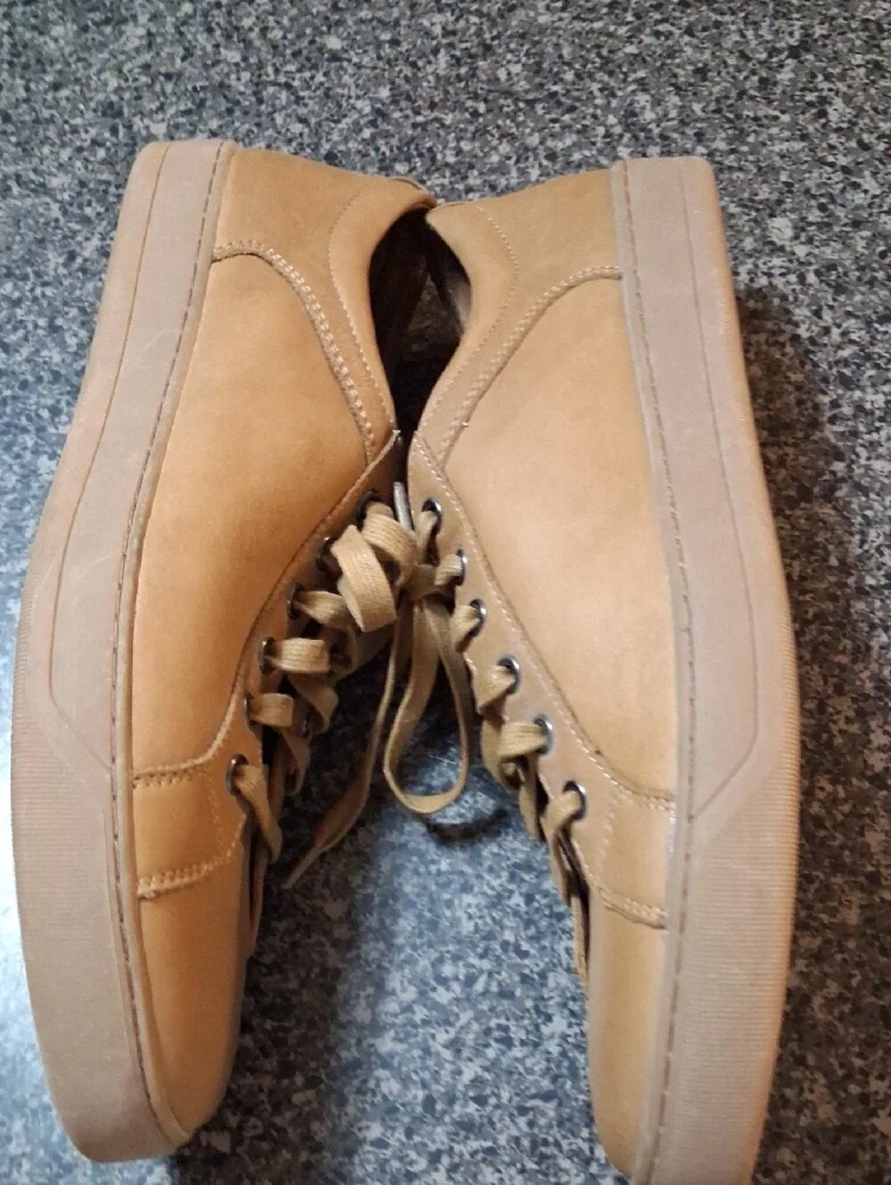 J&M Men's Lace-Up Sneakers in Tan Size 9M